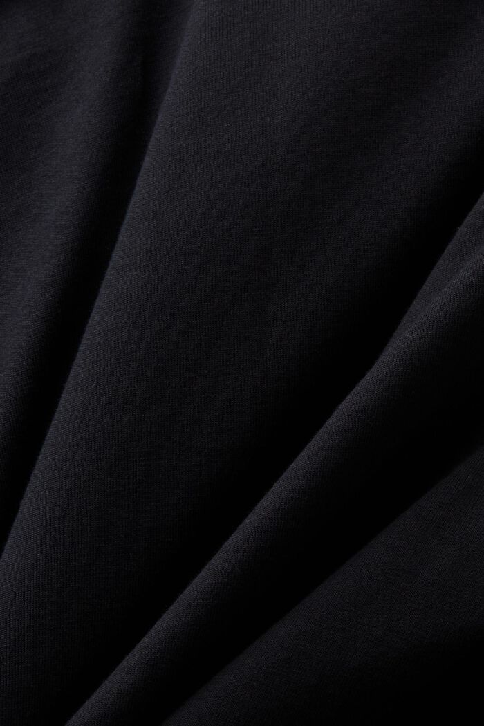 T-shirt z okrągłym dekoltem z bawełny pima, BLACK, detail image number 5