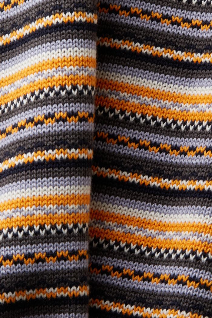Żakardowy sweter z półgolfem z bawełny, DARK GREY, detail image number 5