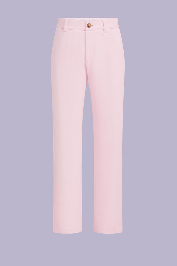Szerokie spodnie z bawełną ekologiczną, PASTEL PINK, detail image number 5