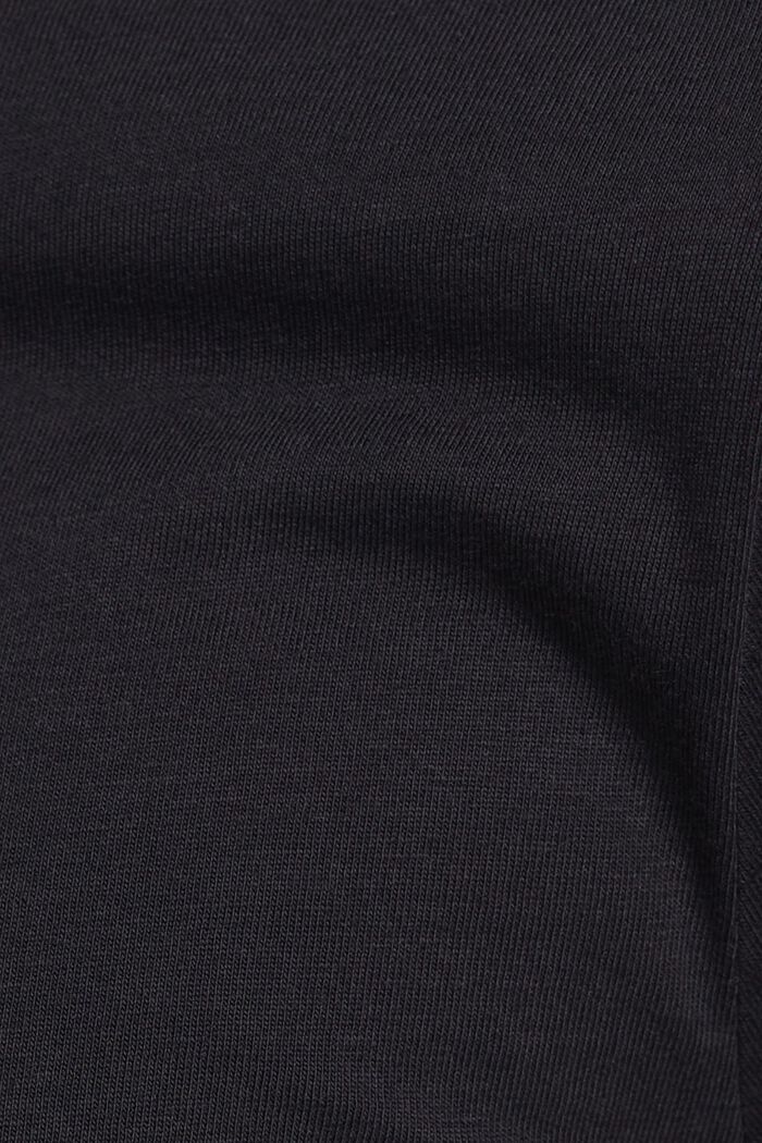 Koszulka z długim rękawem i nadrukowanym serduszkiem, 100% bawełny, BLACK, detail image number 5