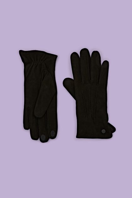 Zamszowe rękawiczki do ekranów dotykowych