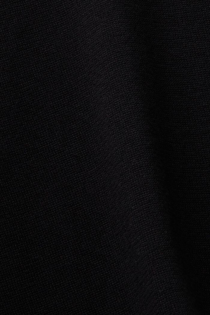 Sweter z krótkim rękawem i okrągłym dekoltem, BLACK, detail image number 5