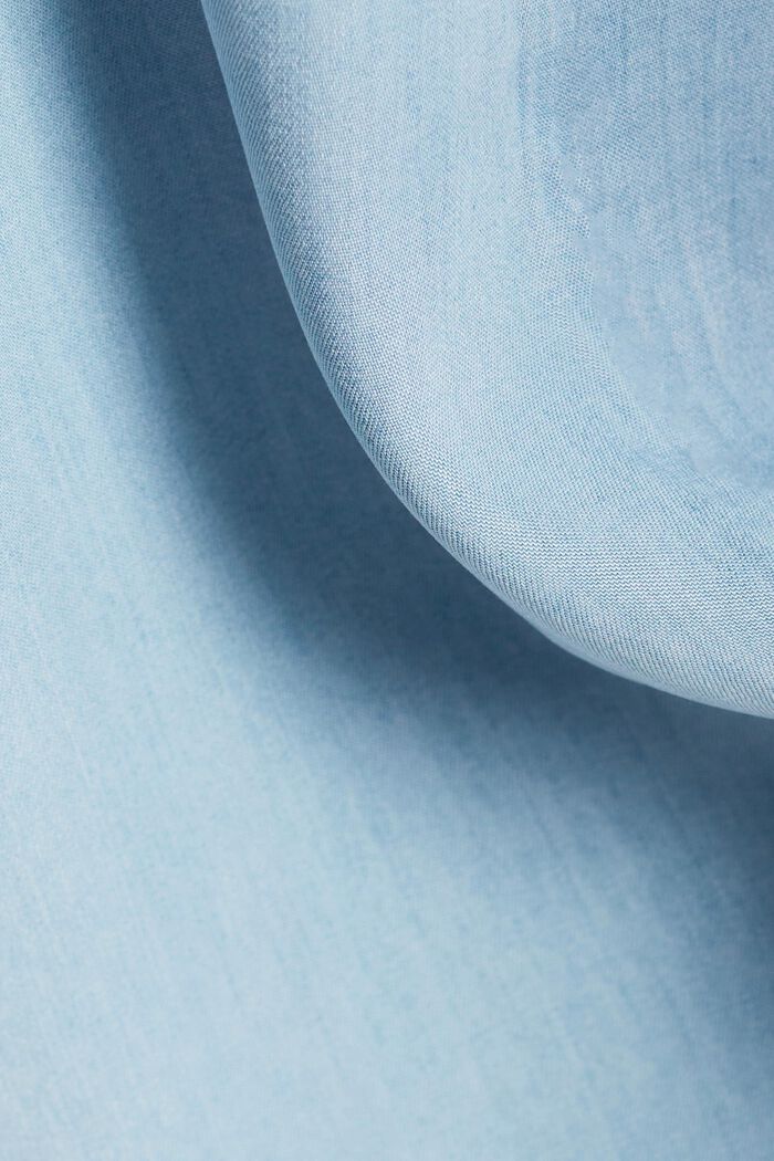 Sukienka koszulowa z denimu TENCEL™ z paskiem, BLUE LIGHT WASHED, detail image number 4