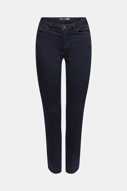 Dżinsy, fason mid rise skinny, NAVY, overview