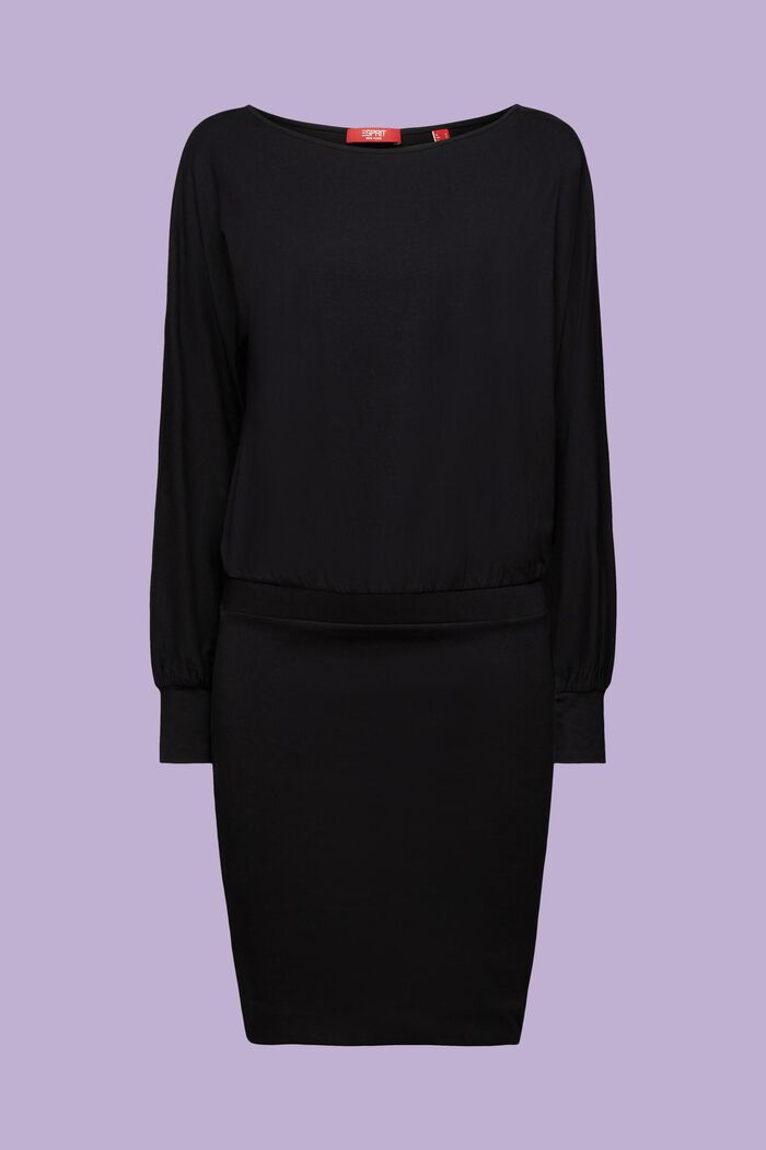 Sukienka mini z dżerseju, BLACK, detail image number 6