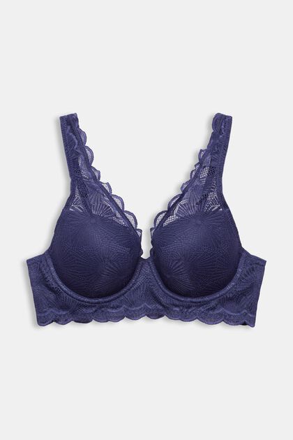 Bras with wire, BRIGHT BLUE, overview
