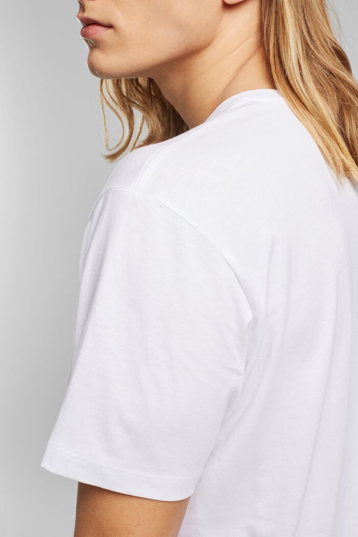 Jerseyowy T-shirt, 100% bawełny ekologicznej, WHITE, detail image number 1