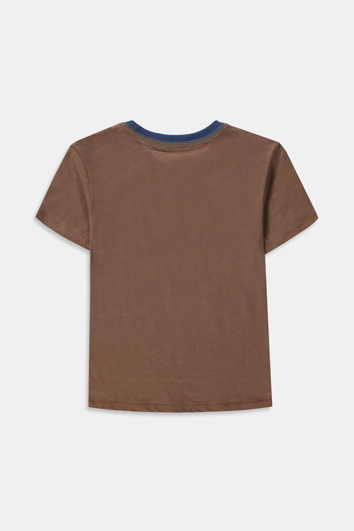 T-shirt z nadrukiem w 100% z bawełny, TAUPE, detail image number 1