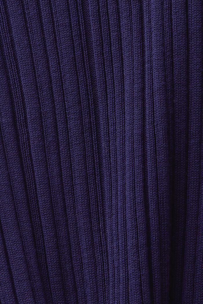 Prążkowany sweter bez rękawów, NAVY, detail image number 6