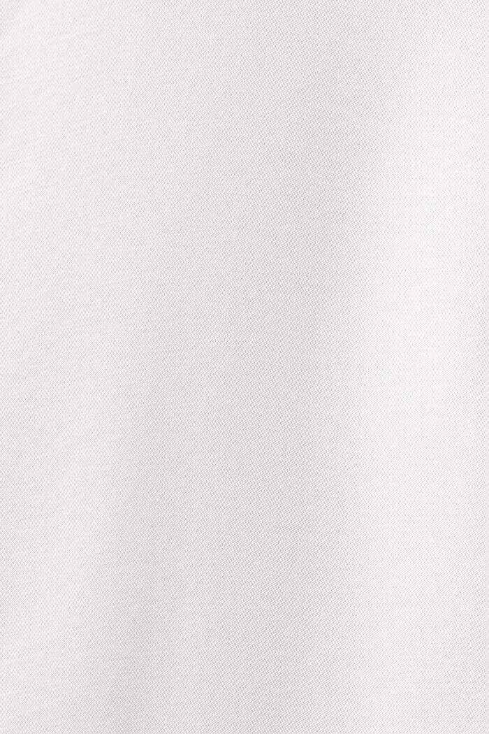 Satynowa bluzka z krótkim rękawem, OFF WHITE, detail image number 5