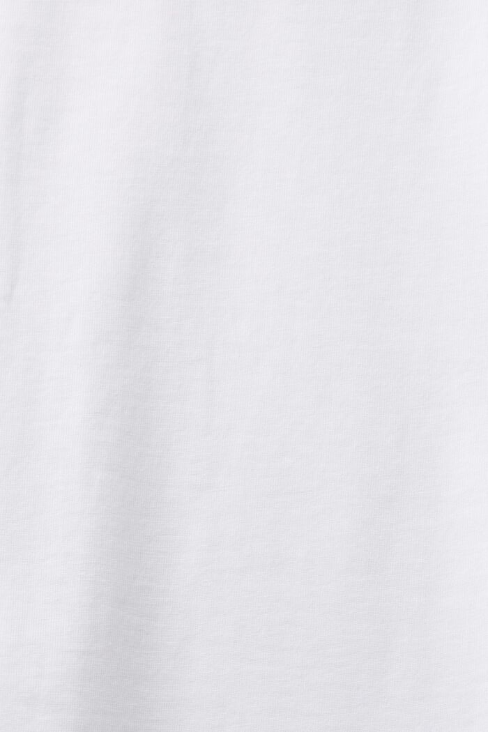 Koszulka z krótkim rękawem z okrągłym dekoltem, WHITE, detail image number 4