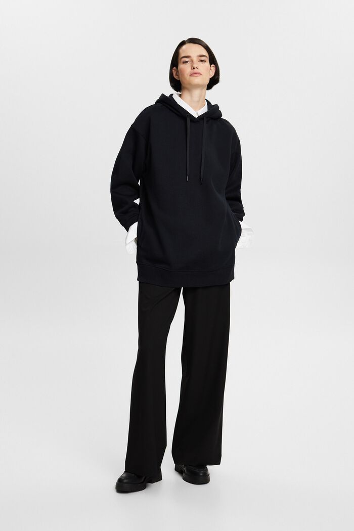 Oversizowa bluza z kapturem z bawełny, BLACK, detail image number 6