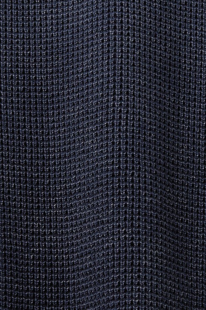 Sweter z zamkiem do połowy długości, 100% bawełna, NAVY, detail image number 4