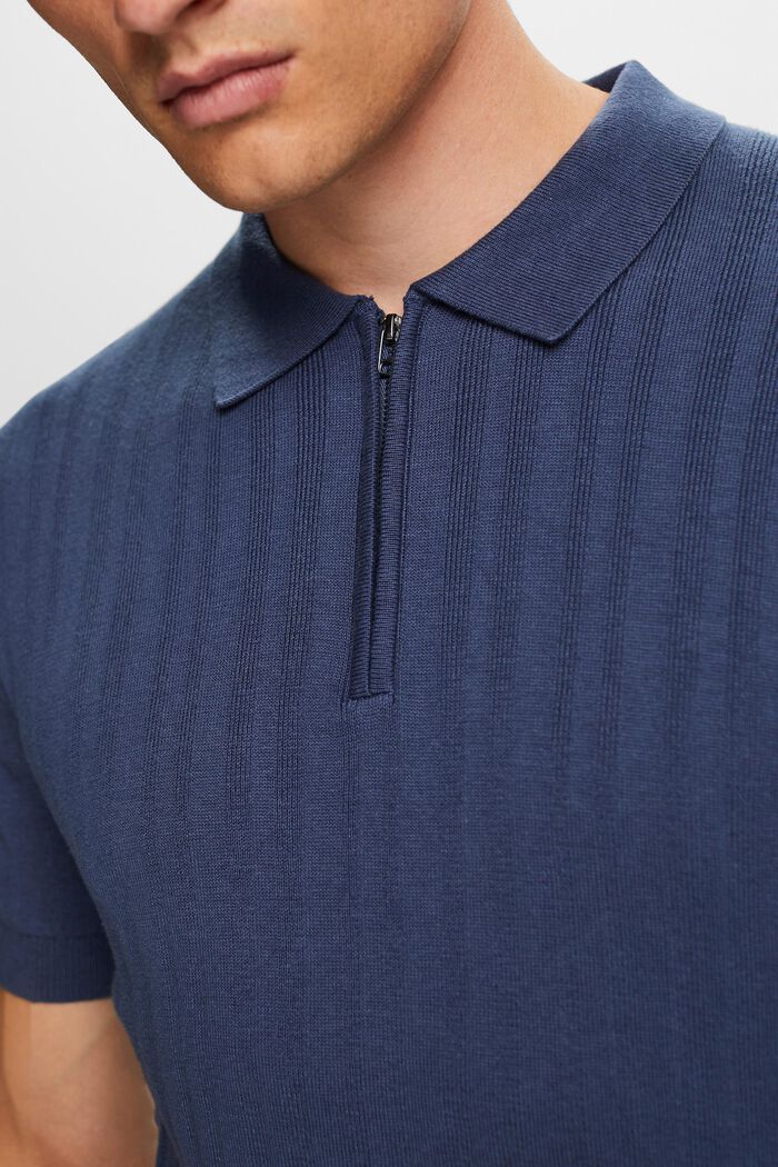 Koszulka polo slim fit, GREY BLUE, detail image number 2
