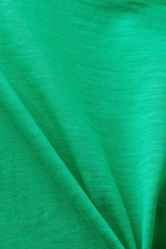 Cieniowana koszulka z łódkowym dekoltem, GREEN, detail image number 4