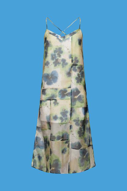 Sukienka midi z wzorzystej organzy