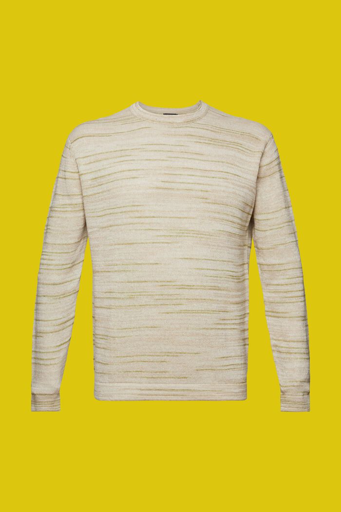 Sweter z kolorowej przędzy, mieszanka z lnem, SAND, detail image number 5