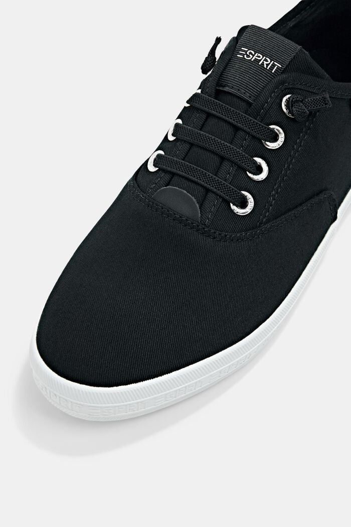 Sneakersy z elastycznymi, wiązanymi tasiemkami, BLACK, detail image number 4