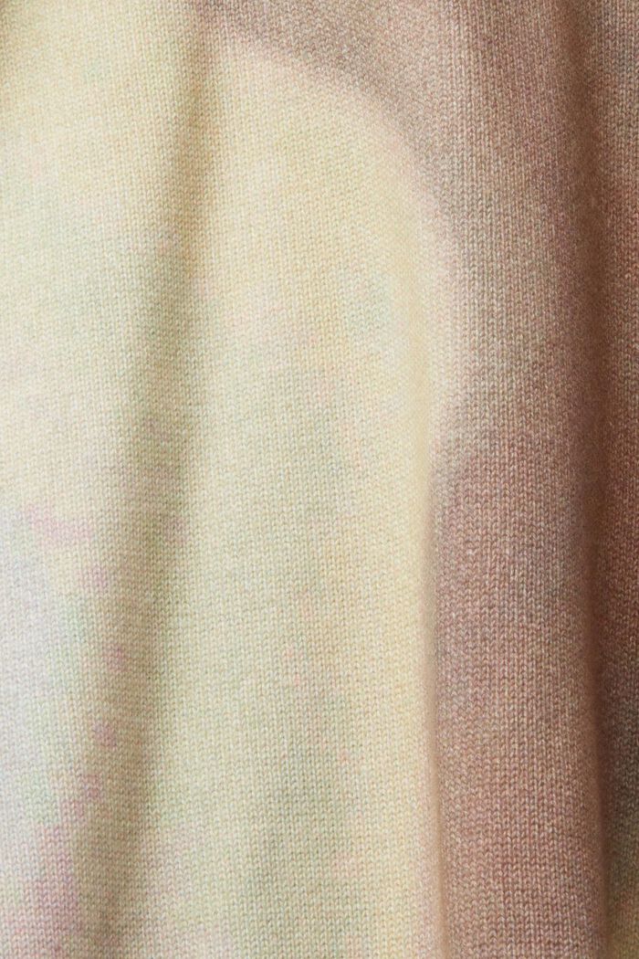 Bawełniany sweter ze wzorem na całej powierzchni, LIGHT TAUPE, detail image number 5