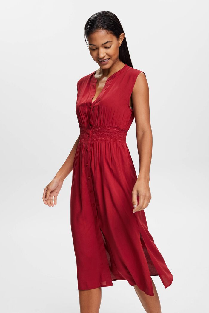 Sukienka plażowa bez rękawów, DARK RED, detail image number 0