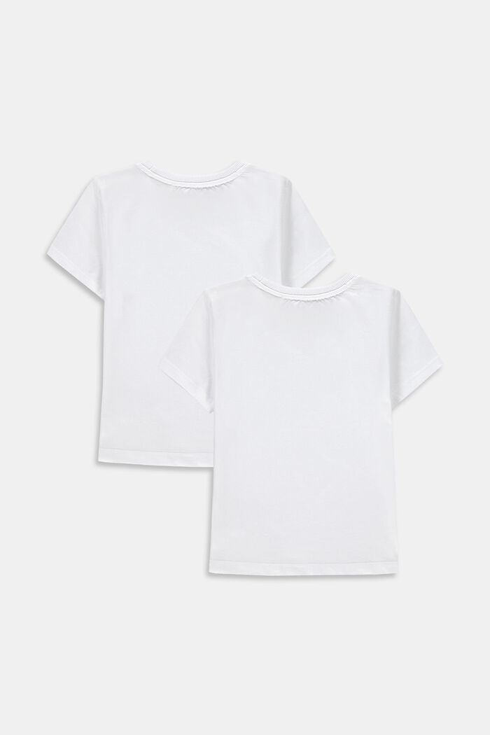 T-shirty ze 100% bawełny, dwupak, WHITE, detail image number 1
