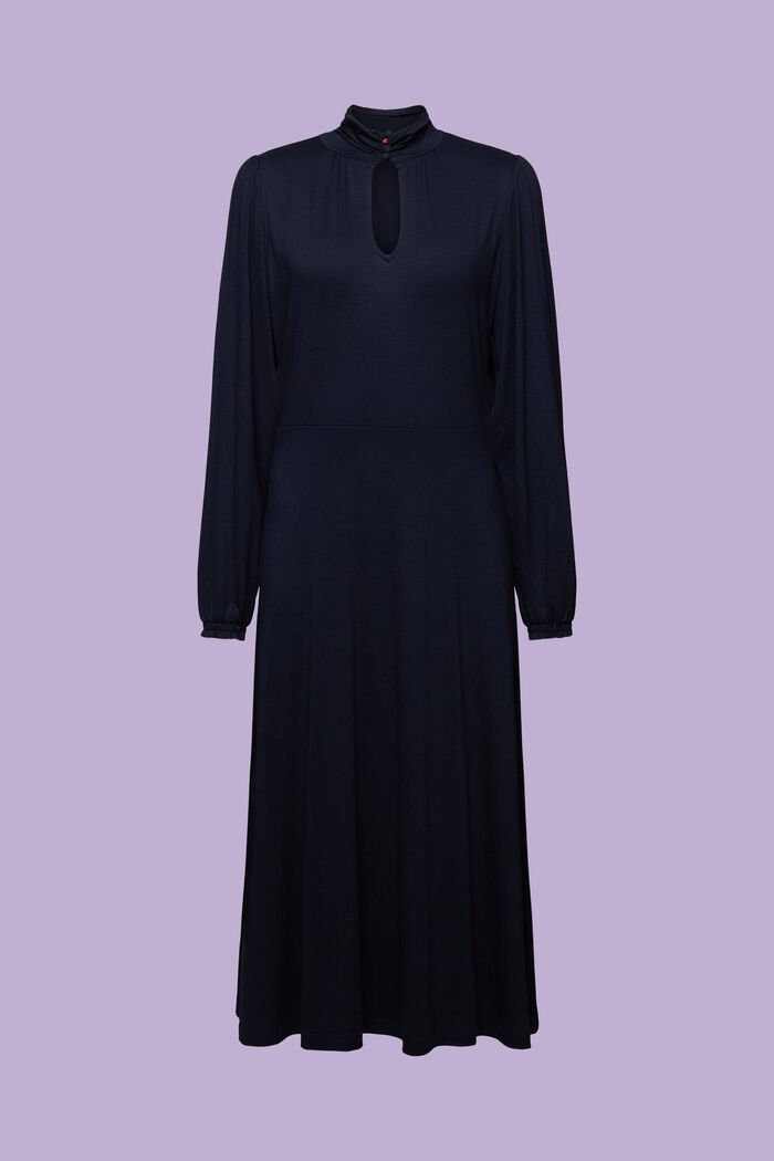Sukienka midi z dżerseju, LENZING™ ECOVERO™, NAVY, detail image number 6