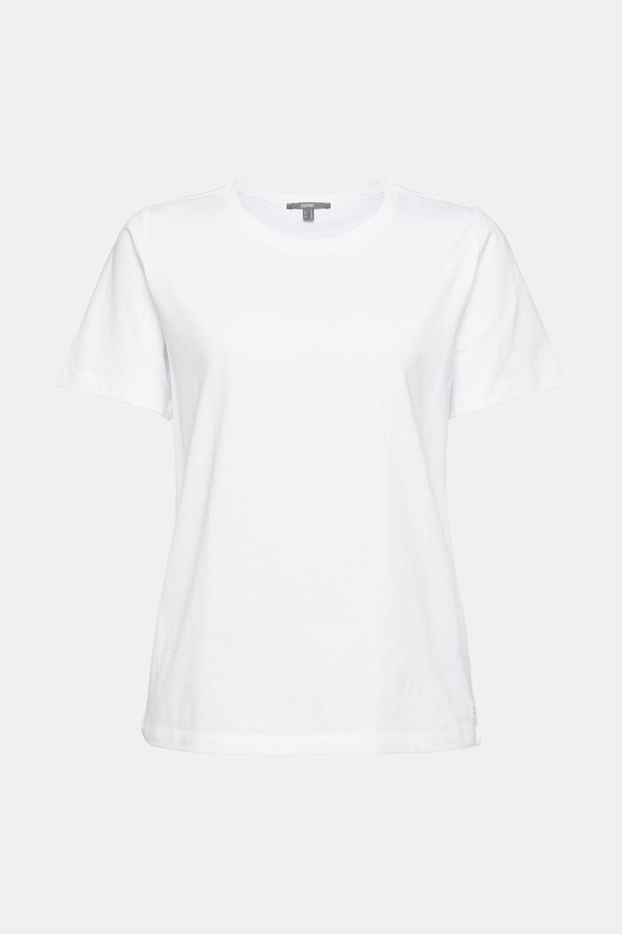 Koszulka basic w 100% z bawełny organicznej, WHITE, detail image number 6