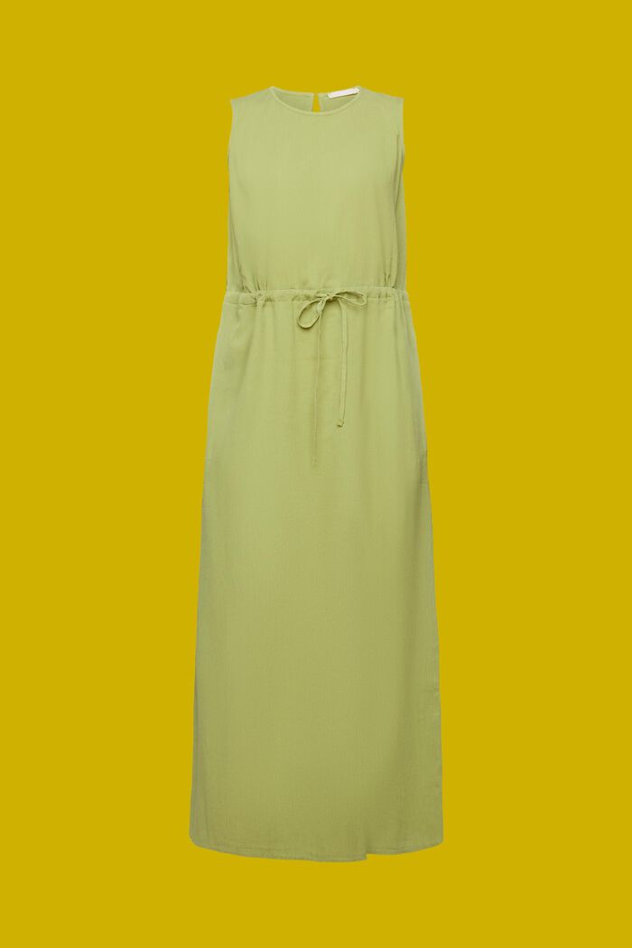 Marszczona sukienka maxi, PISTACHIO GREEN, detail image number 7
