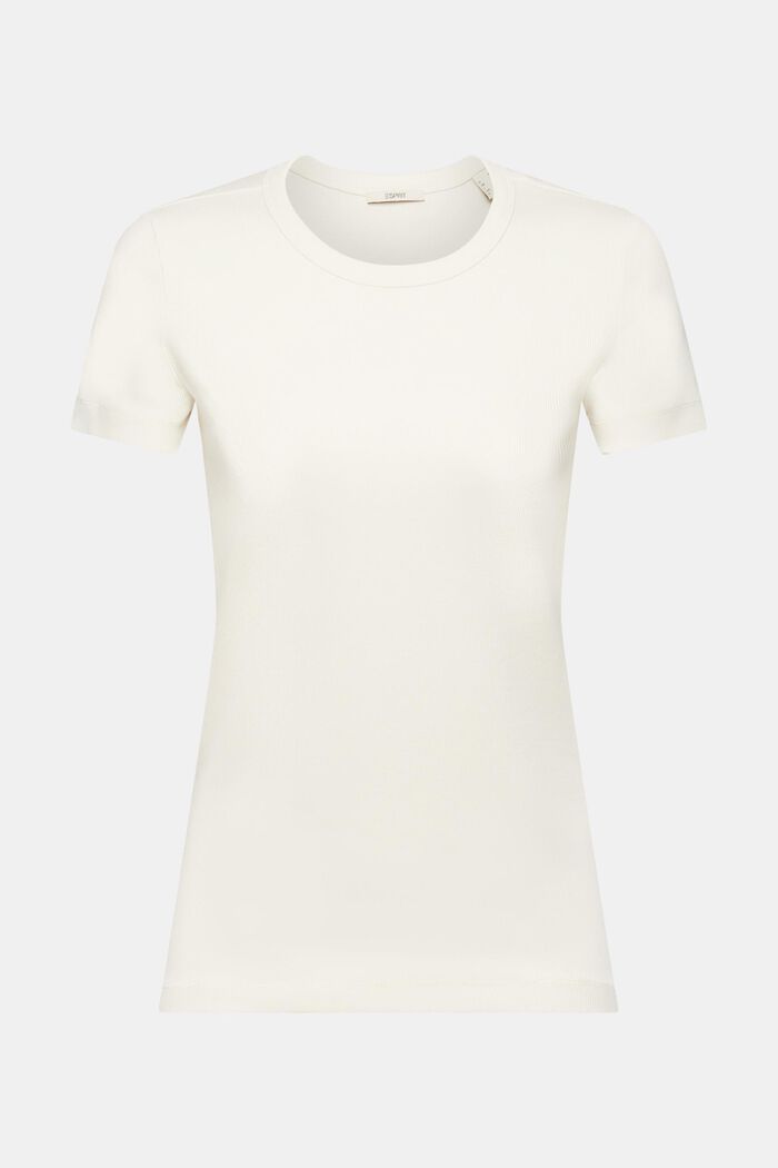 Prążkowany t-shirt z okrągłym dekoltem, ICE, detail image number 6