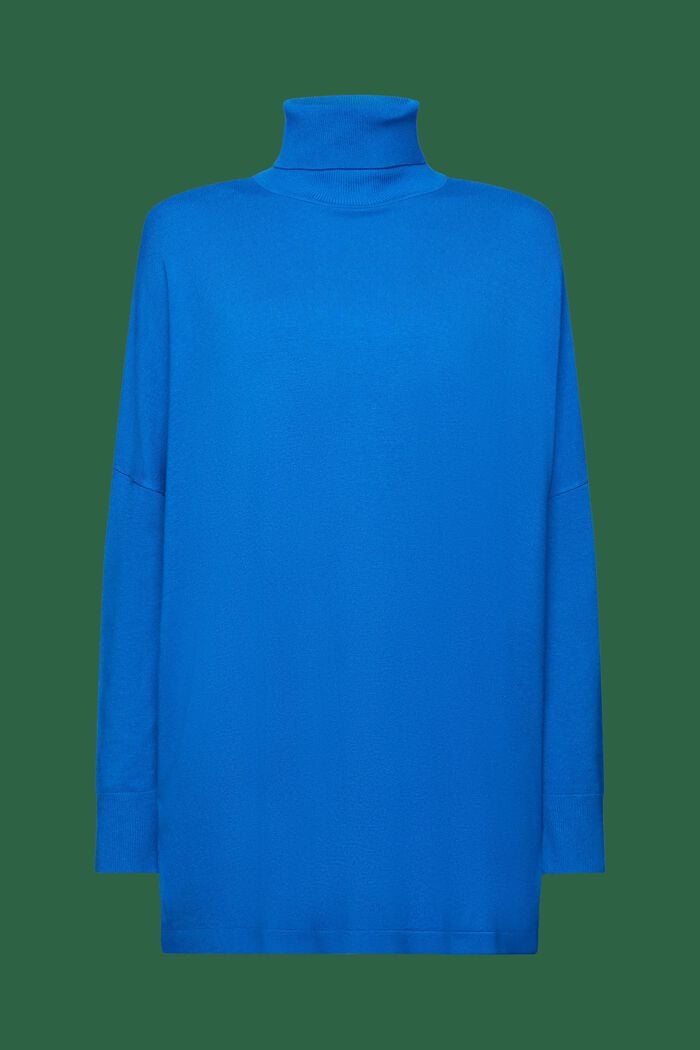 Sweter z golfem i rękawami à la nietoperz, BRIGHT BLUE, detail image number 6