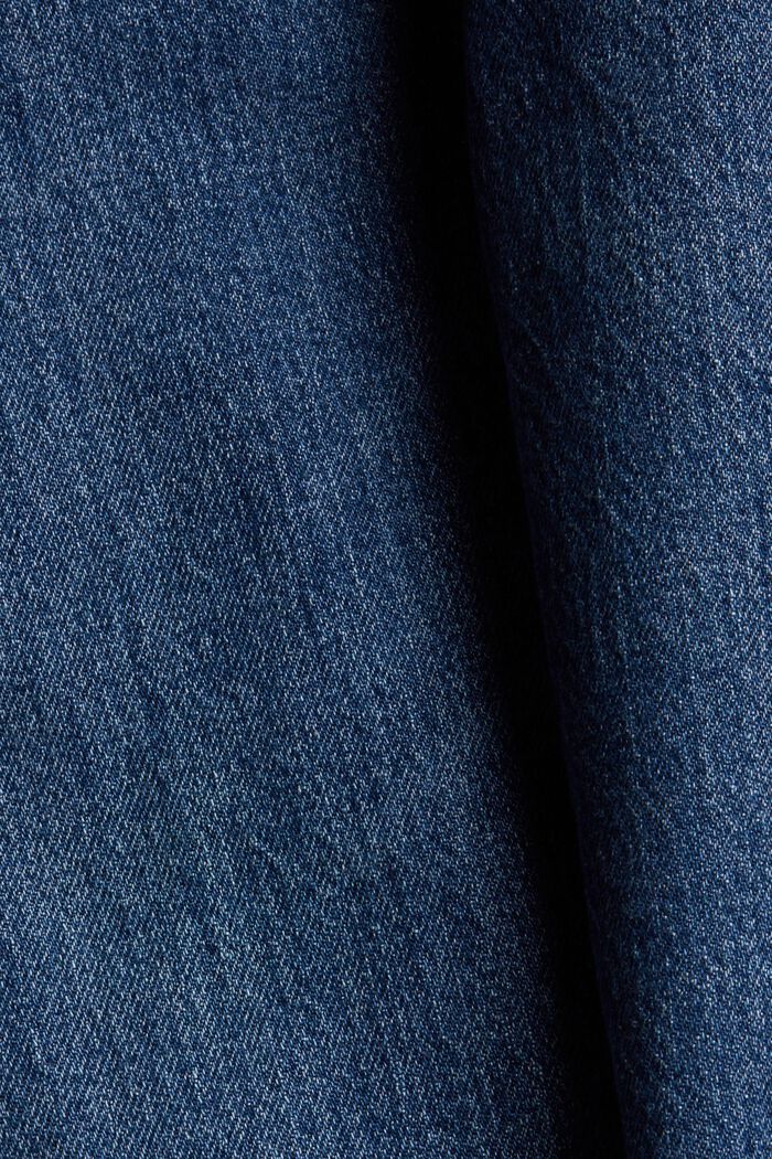 Dżinsy typu cropped z mieszanki bawełnianej, BLUE DARK WASHED, detail image number 3