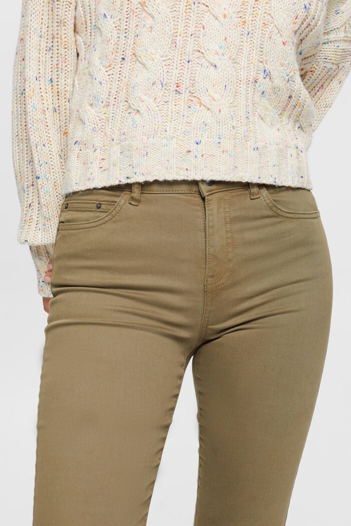 Spodnie o średnim stanie, fason skinny fit, KHAKI GREEN, detail image number 2