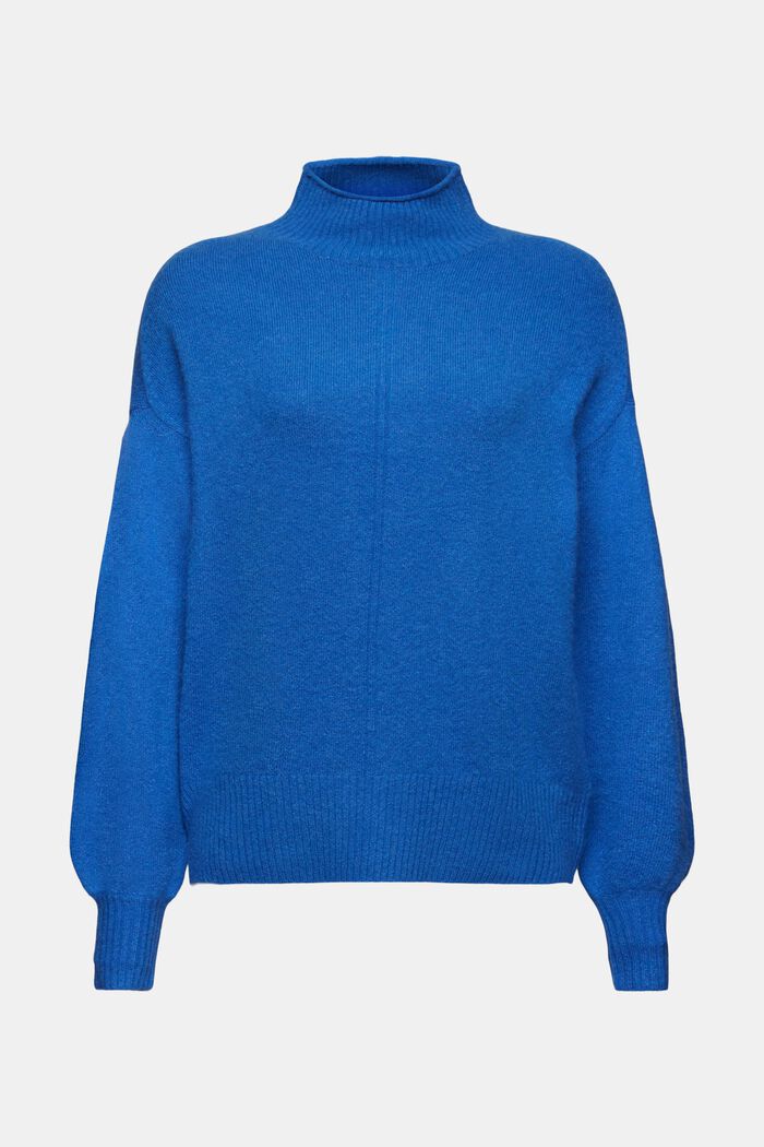 Sweter z półgolfem, BRIGHT BLUE, detail image number 6