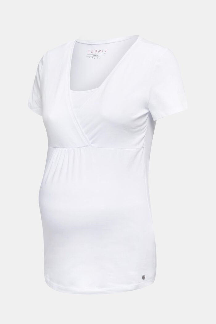 Koszulka ze streczem z funkcją karmienia, WHITE, overview