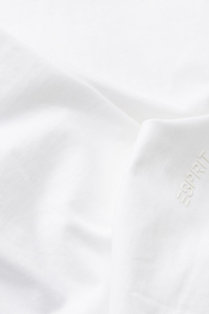 Bawełniany T-shirt z haftowanym sercem, WHITE, detail image number 4