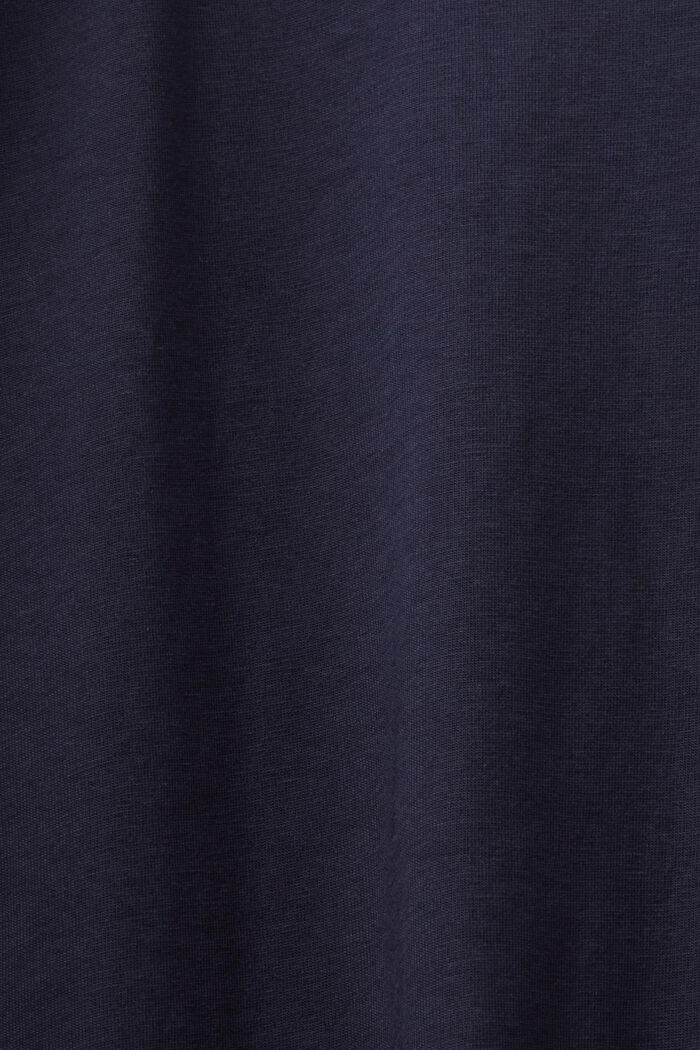 T-shirt z dekoltem w serek z organicznej bawełny, NAVY, detail image number 5