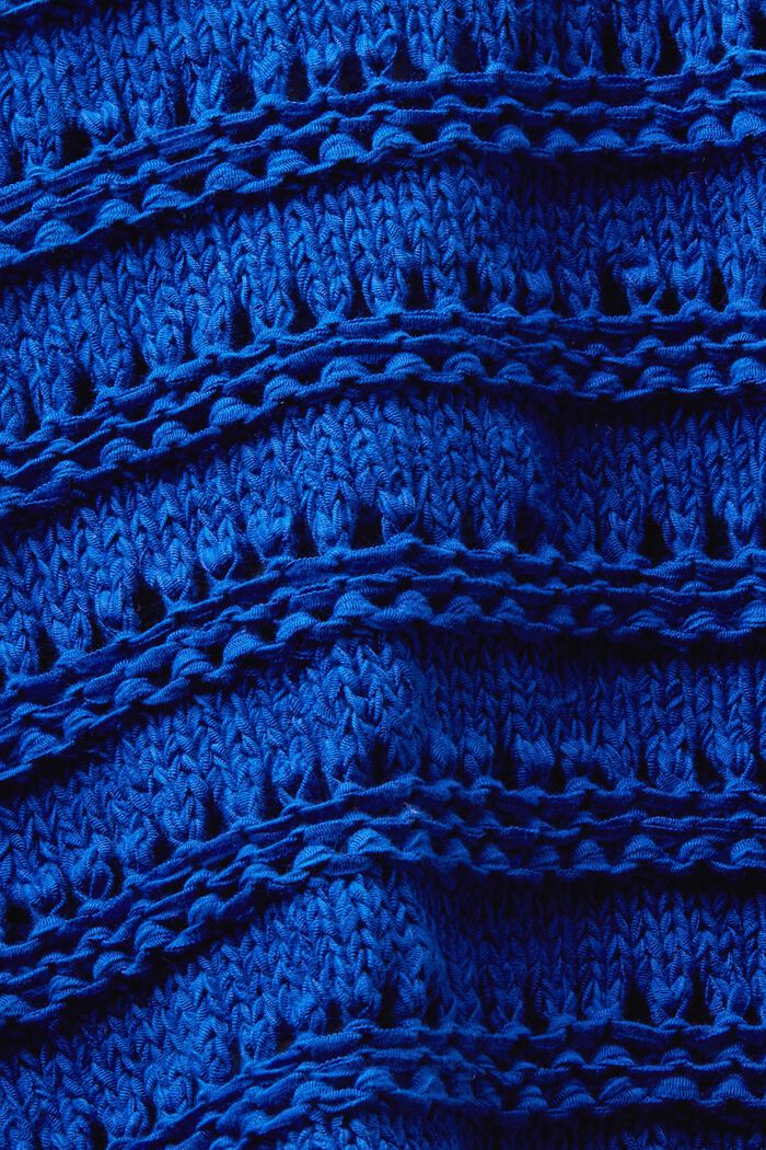 Ażurowy sweter, BRIGHT BLUE, detail image number 4