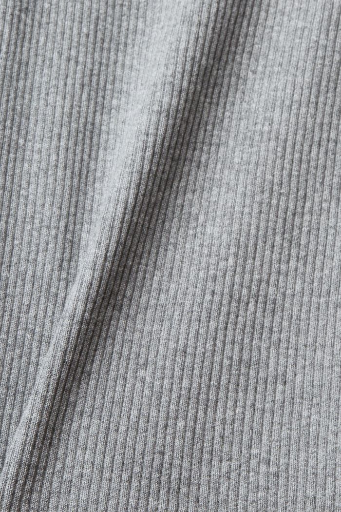 Sweter z prążkowanego materiału, MEDIUM GREY, detail image number 4