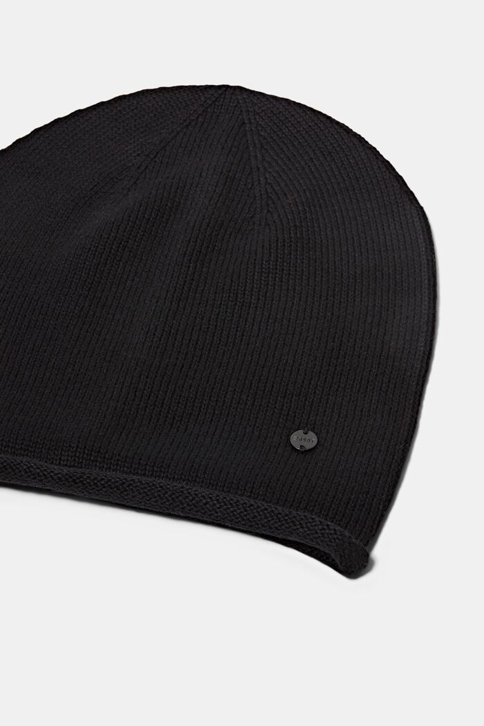 Dzianinowa czapka beanie, BLACK, detail image number 1