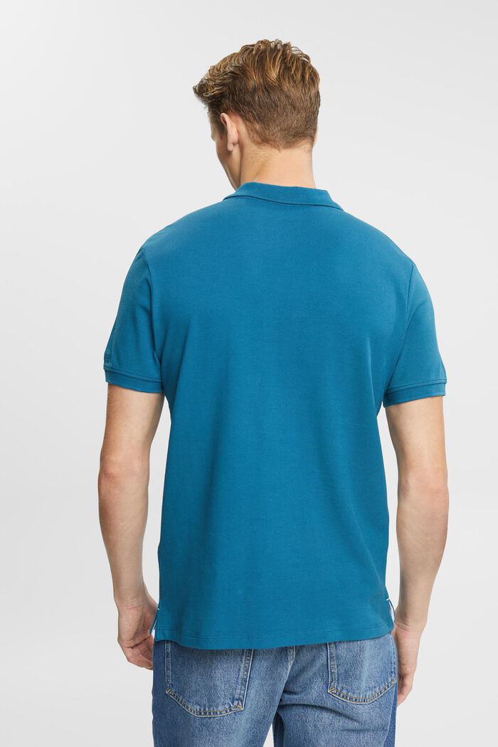 Koszulka polo, fason slim fit, PETROL BLUE, detail image number 3