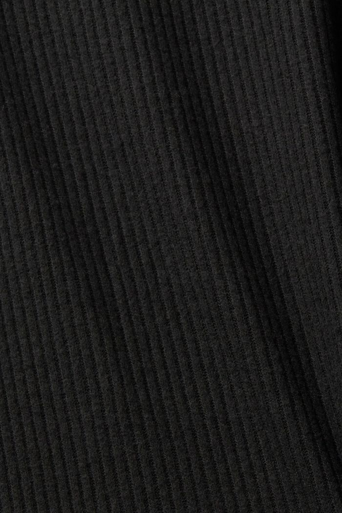Spodnie z prążkowanej dzianiny, BLACK, detail image number 6