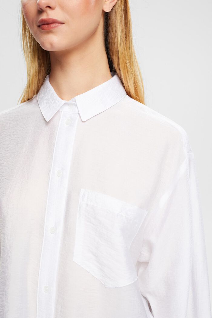 Z włóknem TENCEL™: bluzka o satynowym wyglądzie, WHITE, detail image number 0