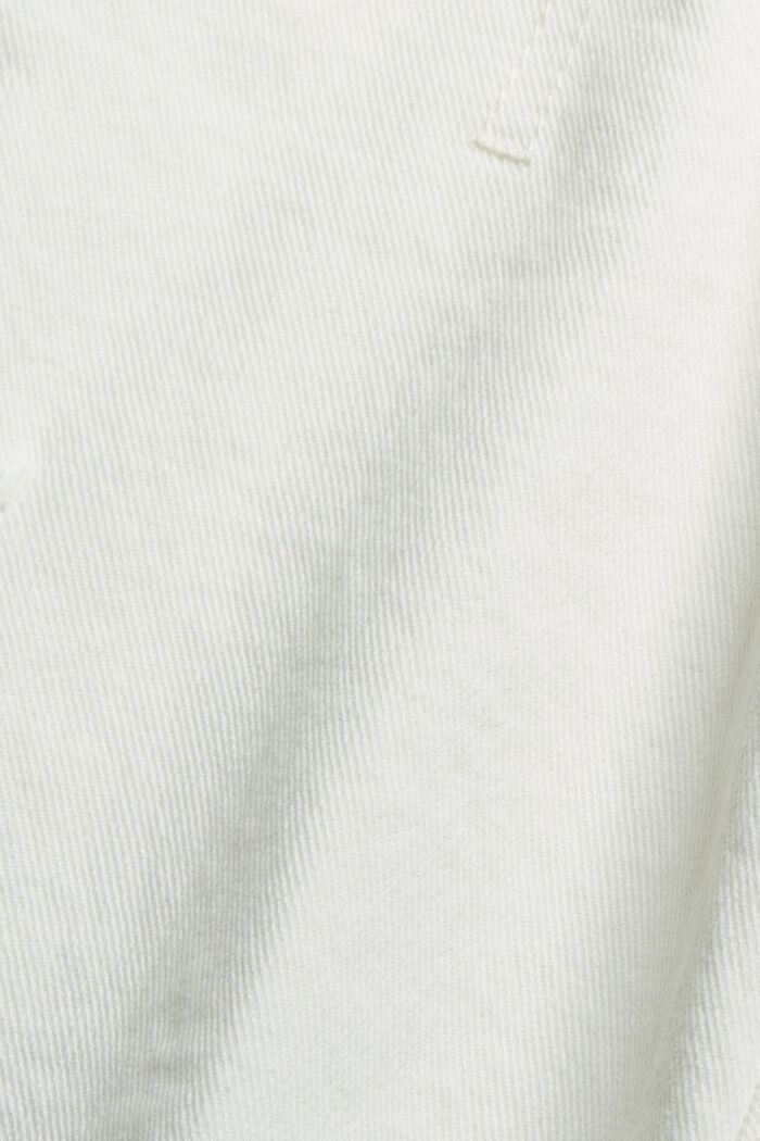 Dżinsowe szorty z wysokim stanem z efektami znoszenia, WHITE, detail image number 4