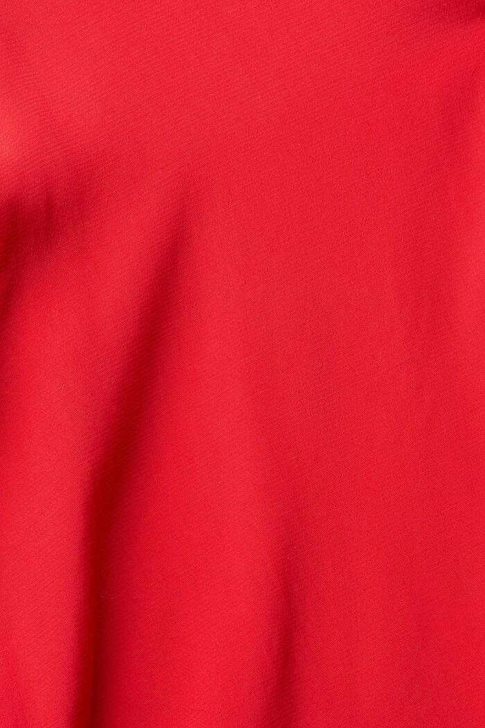 Bluzka z dekoltem w serek, LENZING™ ECOVERO™, DARK RED, detail image number 1
