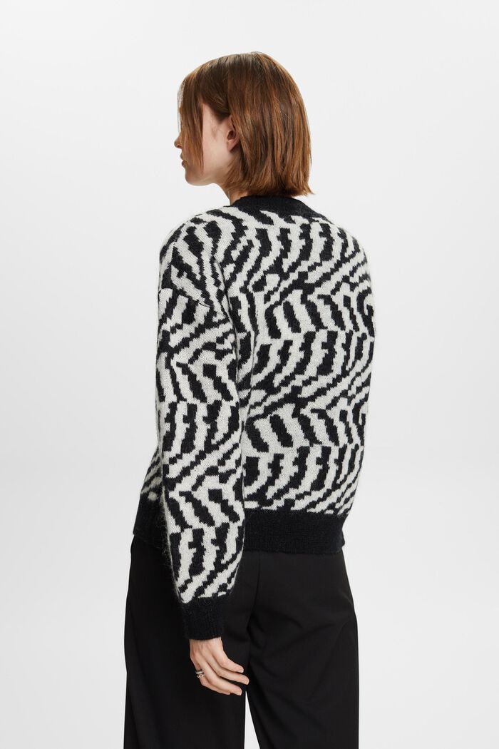 Sweter z mieszanki wełny i moheru, BLACK, detail image number 3