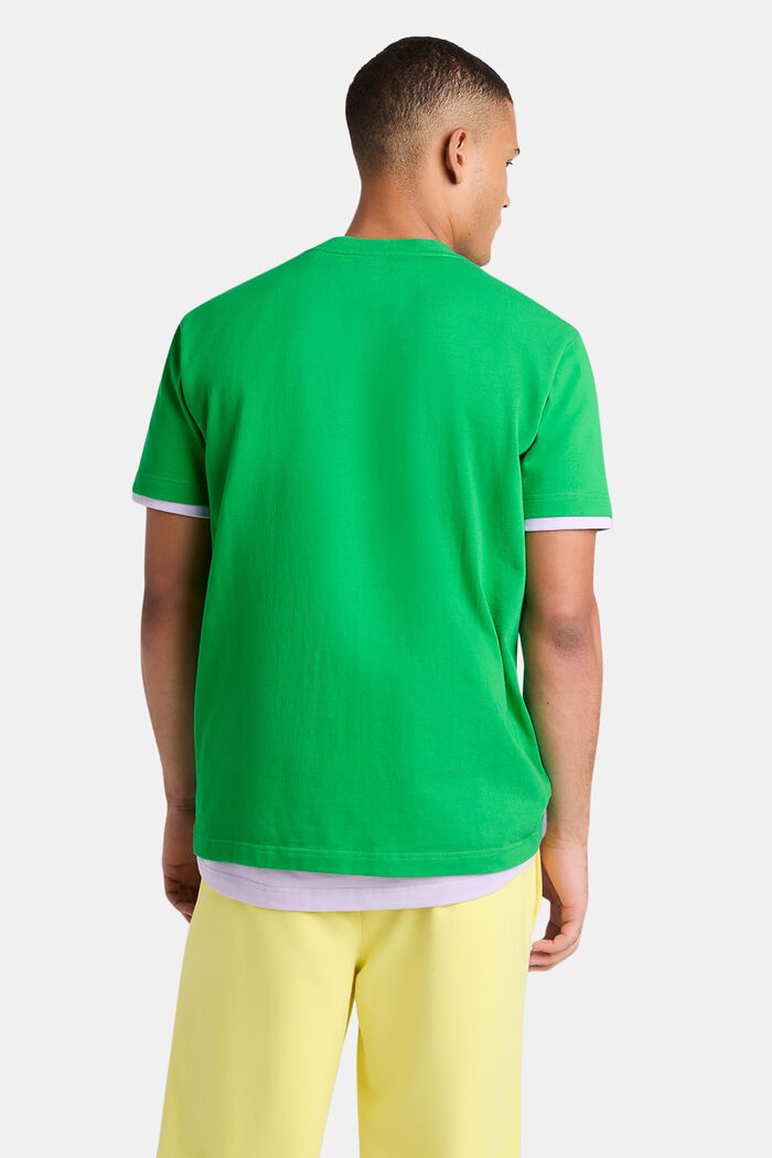 T-shirt z logo z bawełnianego dżerseju, unisex, GREEN, detail image number 3