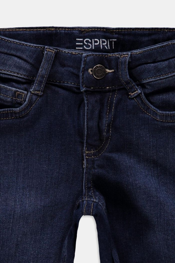 Dżinsowe szorty z regulowanym pasem, BLUE DARK WASHED, detail image number 2