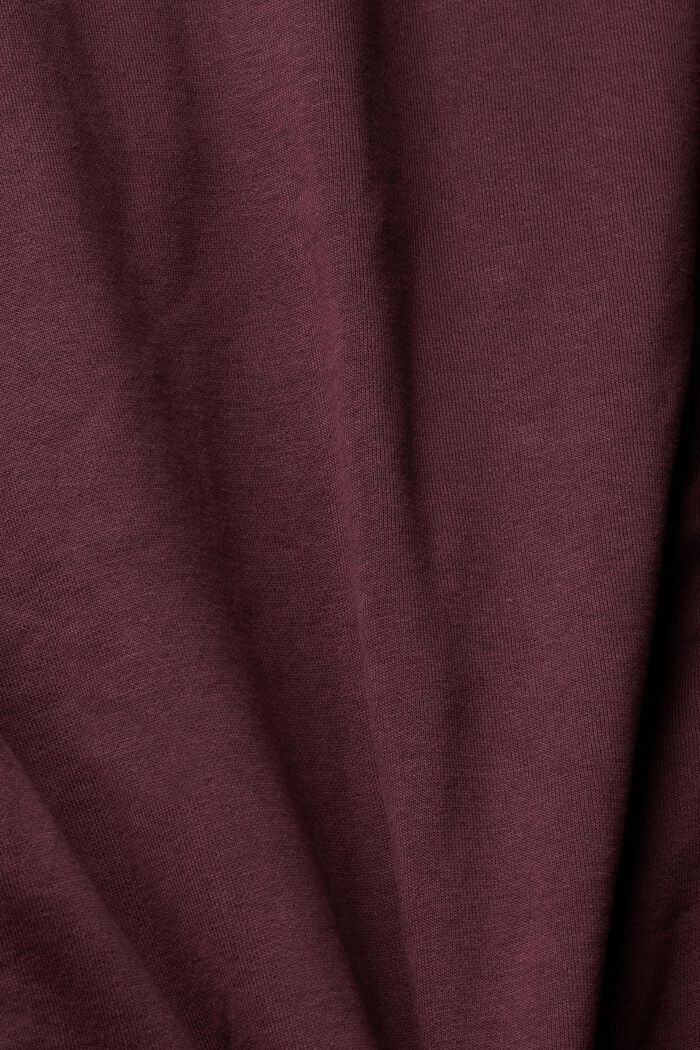 Zapinana na zamek bluza z kapturem, BORDEAUX RED, detail image number 5