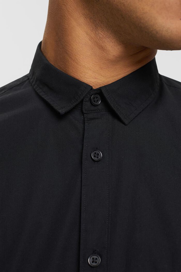 Koszula z ekologicznej bawełny, slim fit, BLACK, detail image number 2