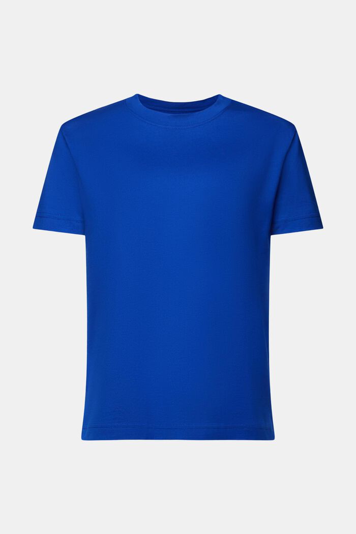 T-shirt z okrągłym dekoltem z bawełny pima, BRIGHT BLUE, detail image number 6